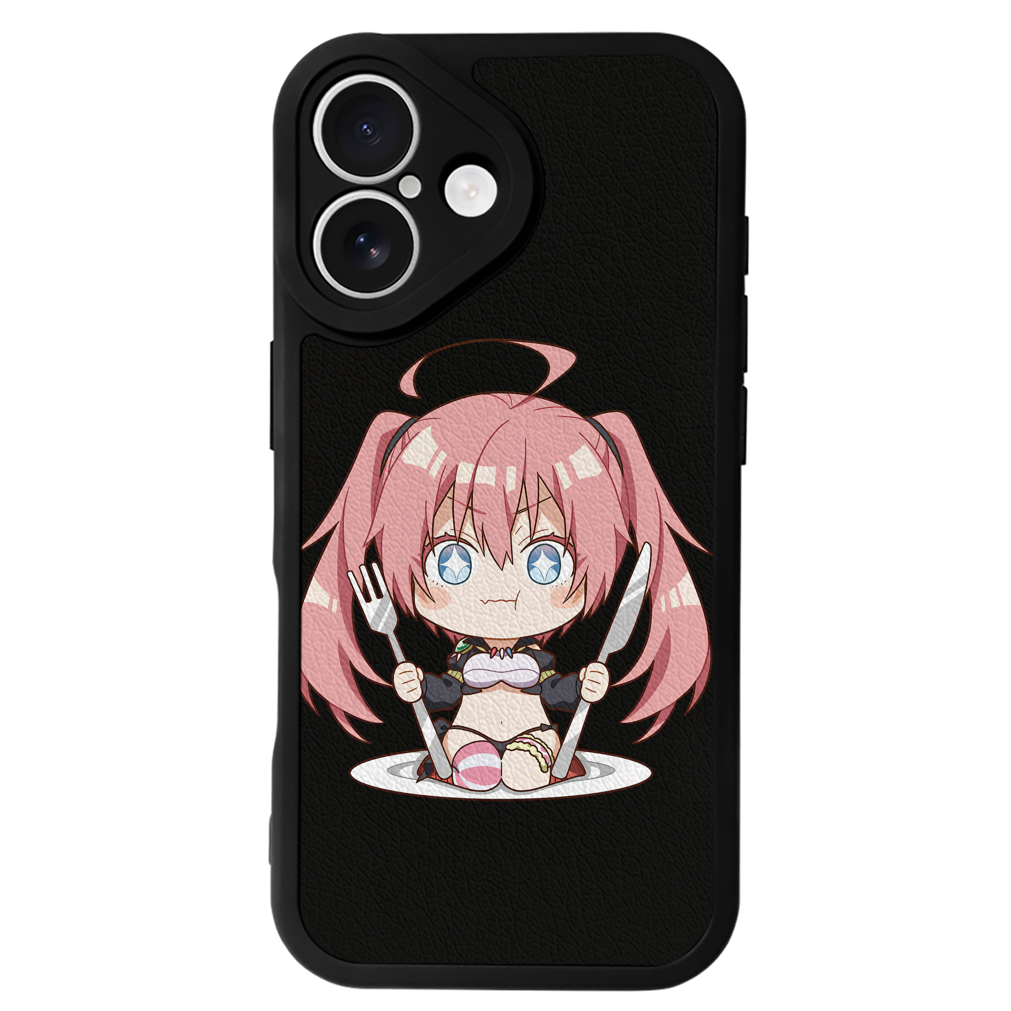 （画像用） 転スラ Regarding Reincarnated to Slime 【iPhone 16シリーズ対応】シリコンスマホケース（レザー調） 材質：シリコン